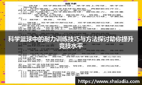 科学篮球中的耐力训练技巧与方法探讨助你提升竞技水平