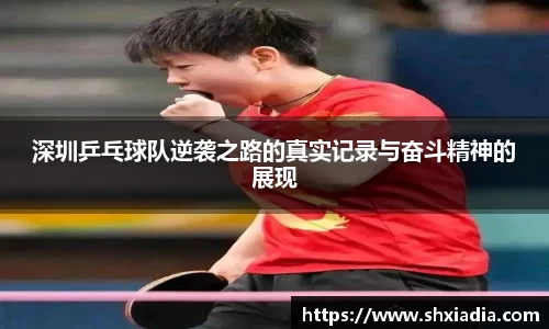深圳乒乓球队逆袭之路的真实记录与奋斗精神的展现