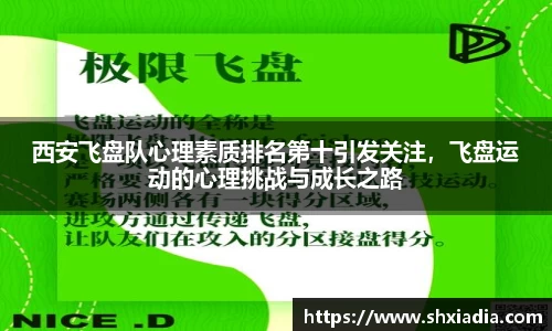 西安飞盘队心理素质排名第十引发关注，飞盘运动的心理挑战与成长之路